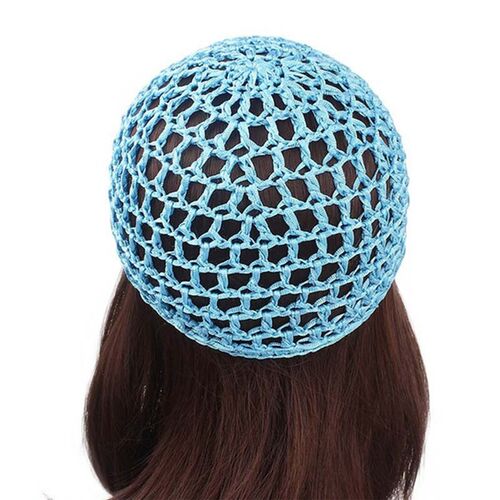 5pcs New Womens Mesh Hair Net Crochet Cap Solid Color Snood