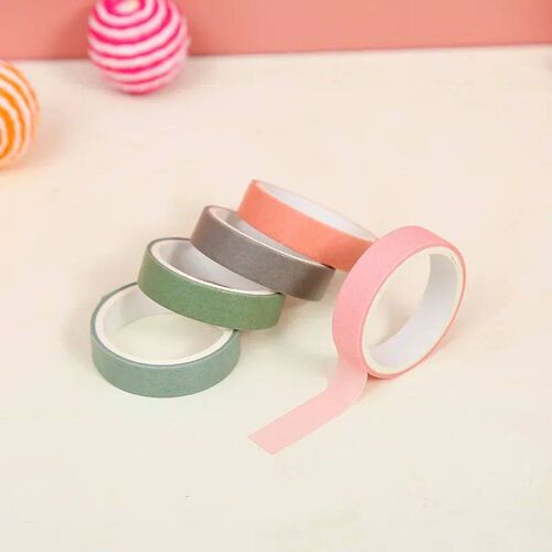 5Rolls/box Solid Color Washi Tape Set Decorative Masking Tap