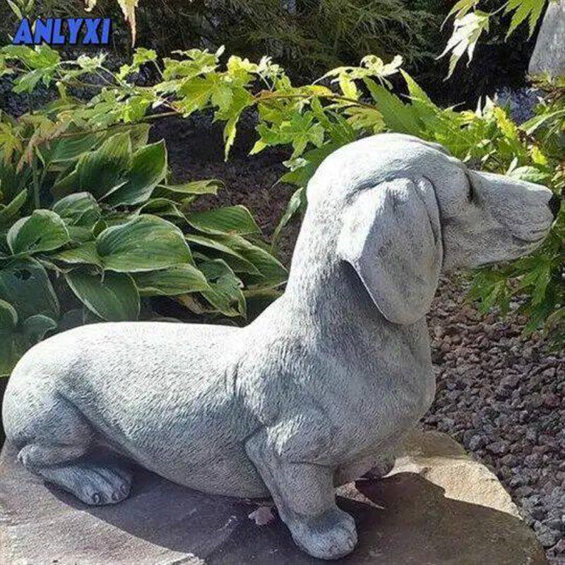 Dachshund Statue Garden Decor Resin Crafts Dog Lover Gift图片