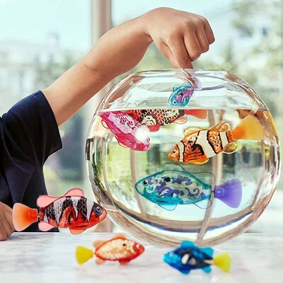 Electronic Pet Cat Toy LED Interactive Swimming Robot Fish T