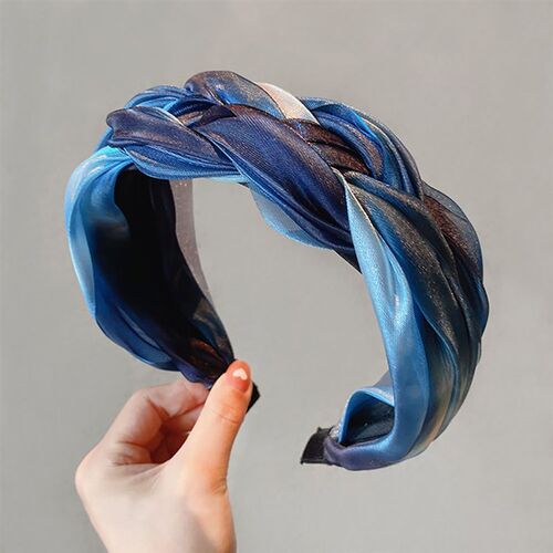 Fashion Shiny Twisted Braid Headband Women Girl Wide Side Ha