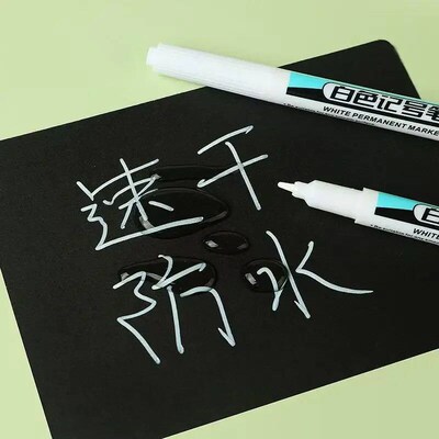 White Marker Pens 0.7/1.0/2.5mm Waterproof Oily Permanent Pa