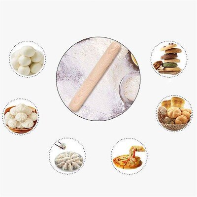 2pcs Beech Rolling Non-stick Dough Roller Rolling Stick