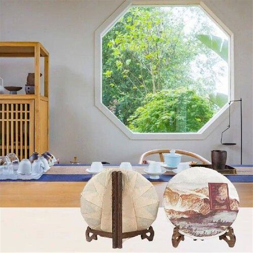 1Pc Display Rack Sturdy Wooden Plate Stand for Kitchen