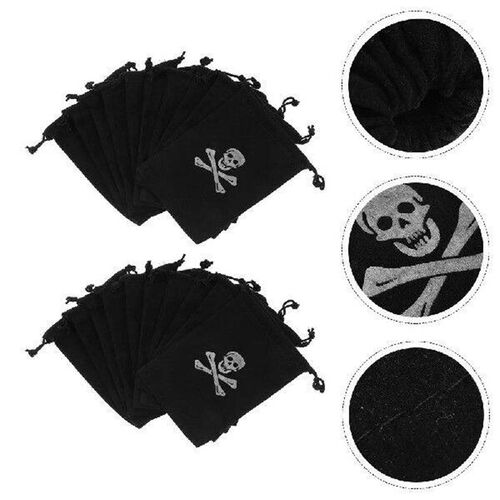 20 Pcs Pirate Drawstring Bag Birthday Bags for Presents
