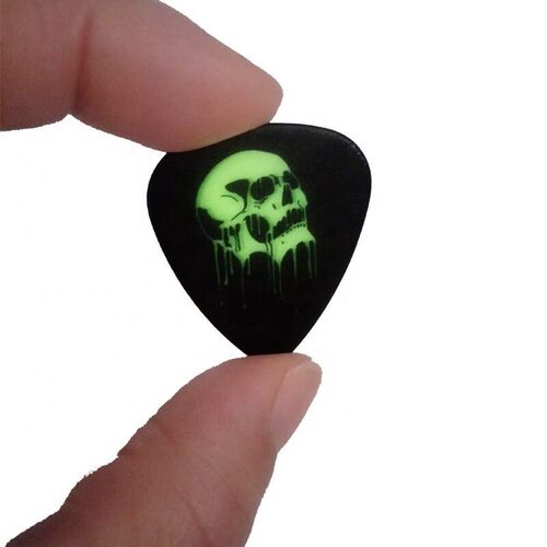 5pcs New 0.71mm Acoustic Guitar Picks Rock Skull Luminous Pi