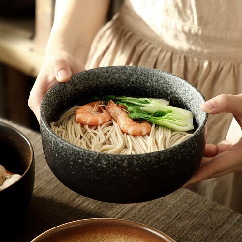 Creative noodles bowl, Japanese large ceramic soup bowl