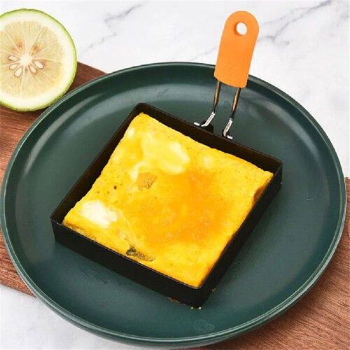3.9 in 1/2 Pcs Egg Ring Square Egg Ring Stainless Steel Egg