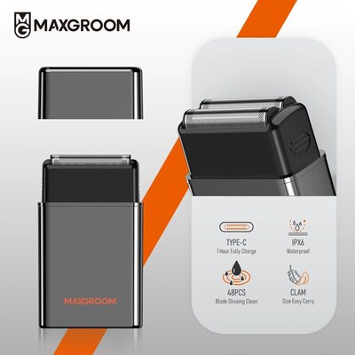 MAXGROOM 2 in 1 Electric Shaver For Men Foil Shaver Beard Sh