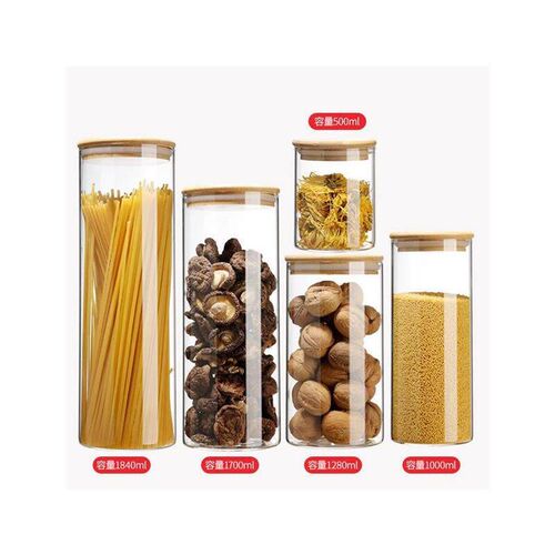 Glass sealed jar, storage bottle kitchen food storage box