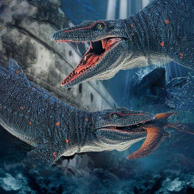 Blue Velociraptor Mongoliensis with Movable Joints - 实物图