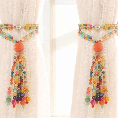 Magnetic Curtain Tiebacks Colorful Agate Curtain Ties