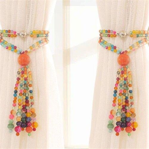 Magnetic Curtain Tiebacks Colorful Agate Curtain Ties