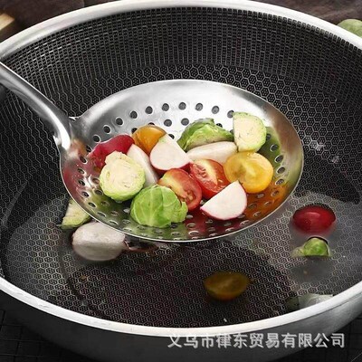 Stainless Steel Slotted Spoon 201, Integrated Design, Suitab