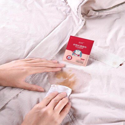 Stain-removing wet wipes for clothes, no-rinse cleaning wipe