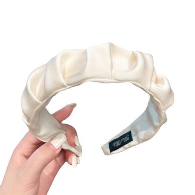 New Style Pleated Fabric Wide-brim Pressed Hair Hoop Simple