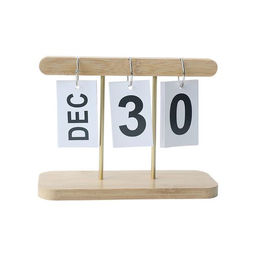 Nordic style wooden calendar ornaments desktop dining table