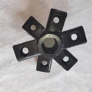 农机配件微耕机开沟培土刀座刀架23/26轴焊接错六刀轴优质加厚料