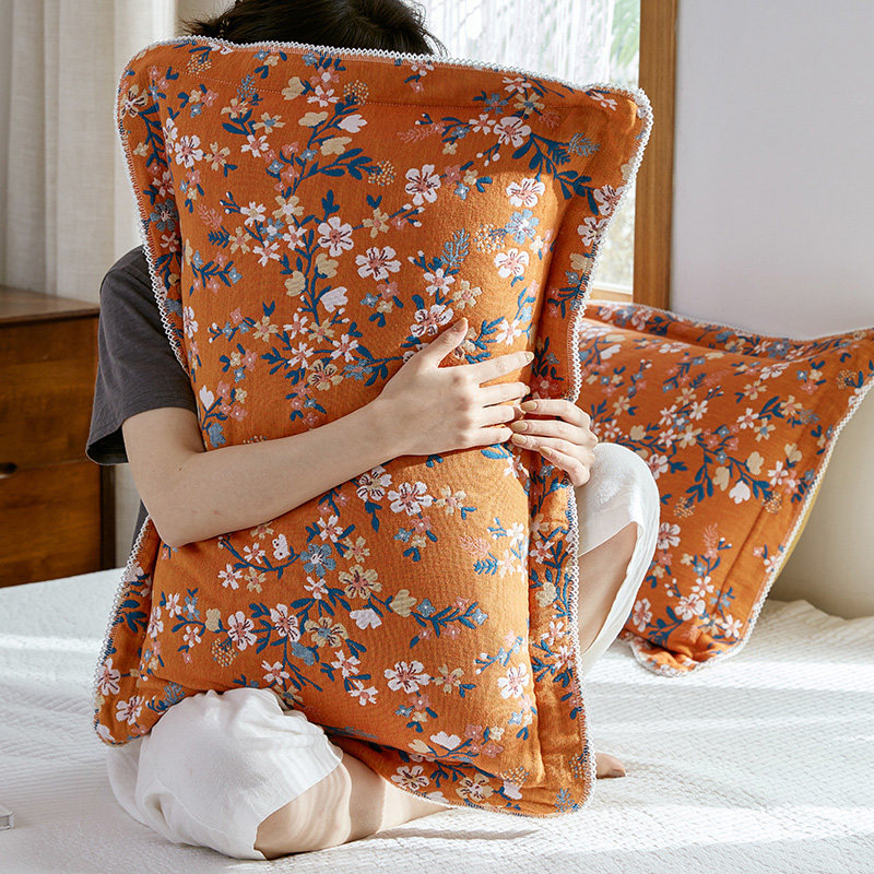 全棉纱布枕套一对装家用纯棉加厚枕头套单人学生宿舍枕芯套内胆套,床上用品,枕套,淘宝优惠券,粉丝福利购,淘宝优惠卷