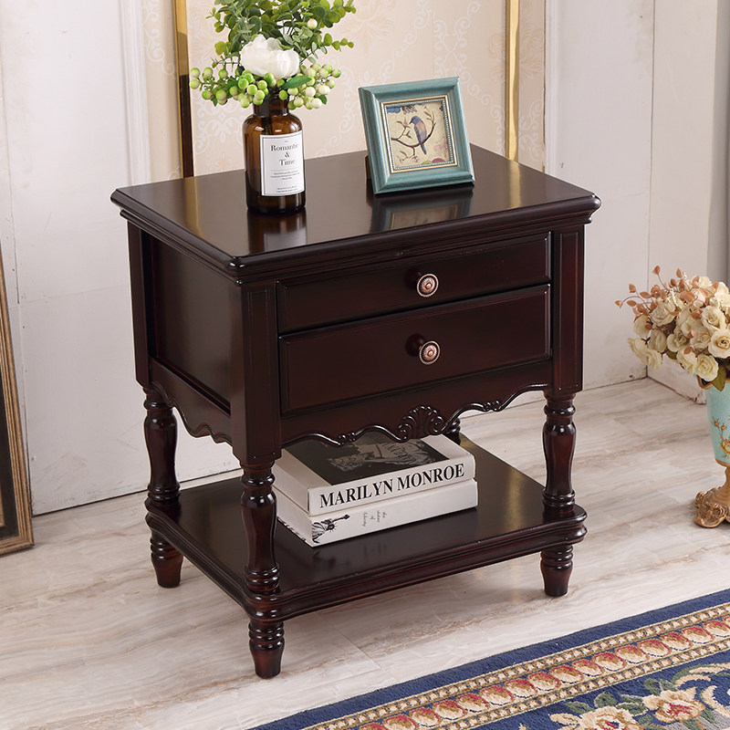 实木床头柜美式乡村白色卧室床边储物多功能客厅创意边角柜免安装,住宅家具,床头柜,淘宝优惠券,粉丝福利购,淘宝优惠卷