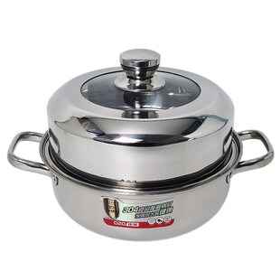 庆展蒸汽锅304不锈钢桑拿汤蒸锅家用蒸海鲜的商用电磁炉蒸汽火锅