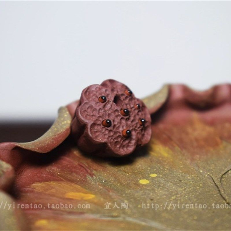 宜人陶紫砂干泡壶承全手工茶宠莲蓬荷叶小壶托杯托茶道配件真品