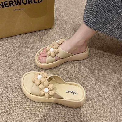 2025 Summer Womens Fashion Slippers - Thick Soled Non-slip