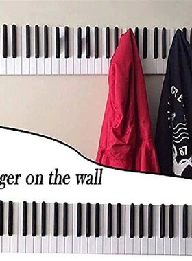 Creative Wooden Piano Keys Storage Racks Wall Mounted Coat