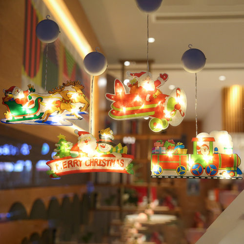 LED suction cup window hanging light Christmas decoration sh