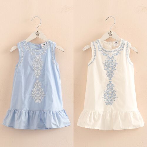 2023 Hot Summer 2-10 Years Old Brief Kids Lace Embroidery Fl