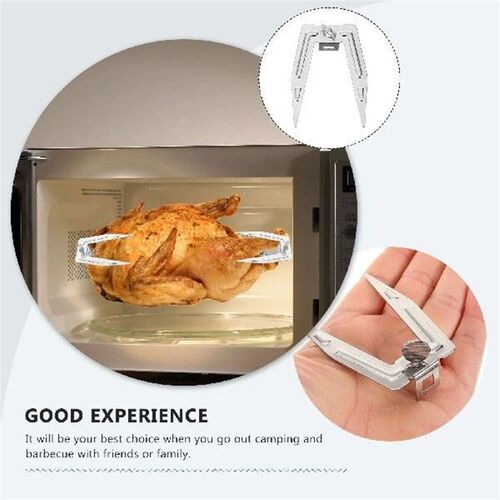 6 Sets Accessories Stainless Steel Rotating Roasting Fork