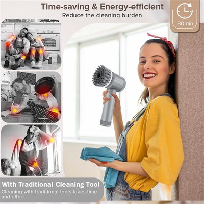 Electric cleaning brush kitchen bathroom cleaner tool suppli