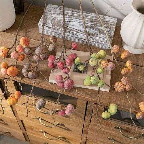 Flower Arrangement 12-Fruit Artificial Pumpkin Branches