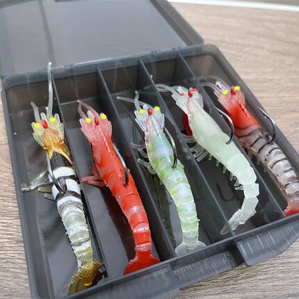 多节软虾路亚假饵软饵淡水鳜鱼鲈鱼鱤鱼鲶鱼黑鱼海钓海鲈鱼石斑鱼