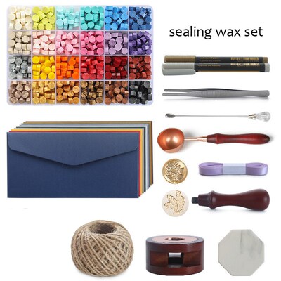 Vintage Wax Seal Beads Stamps Scrapbook Material DIY Craft S