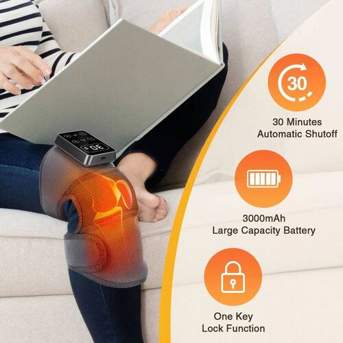 Electric 3 Levels Vibration and 5 Levels Heating Knee Pads,