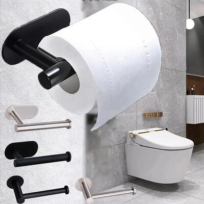 No Drilling Toilet Paper Holder Bathroom Roll Tissue Towel D