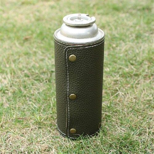 Leather Fuel Canister Sleeve Portable Gas Bottle Cover