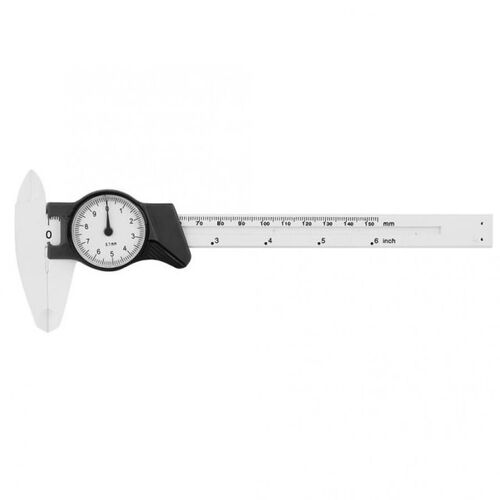 0-150mm/0.01mm Plastic Dial Vernier Caliper Ruler Gauge porf