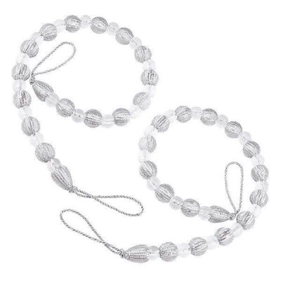 VORCOOL 2pcs Acrylic Bead Drape Curtain Clip Stylish