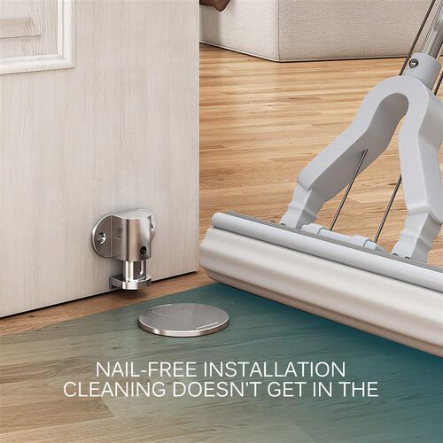 Adjustable Stainless Steel Door Stop Punch-free Strong Magne