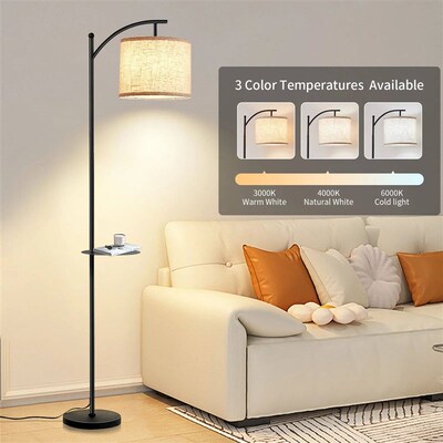 Floor Lamp With 3 Color Temperatures, Standing Lamp With Mag
