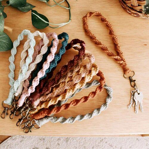 New handmade woven tapestry ins small pendant key chain cott