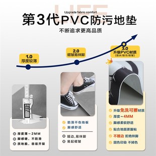 复古中古风棕色几何图案入户地垫美拉德门垫玄关门口免洗可擦地毯