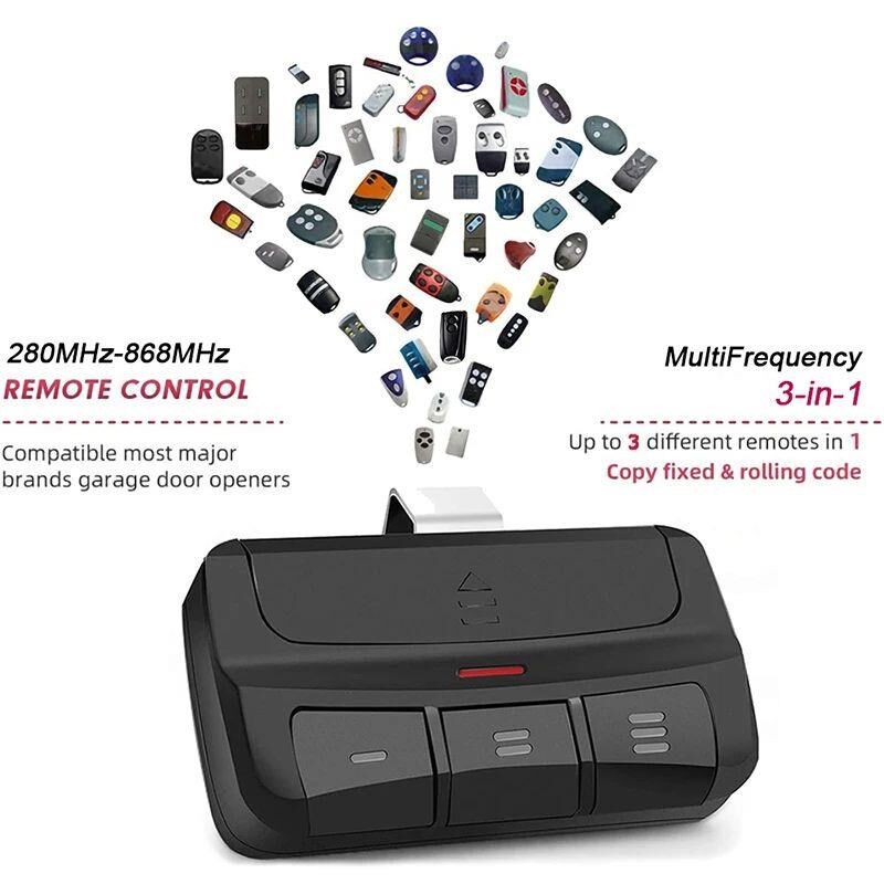 Garage Door Remote Control Duplicator 287MHz-868MHz Multi-Fr - 实物图