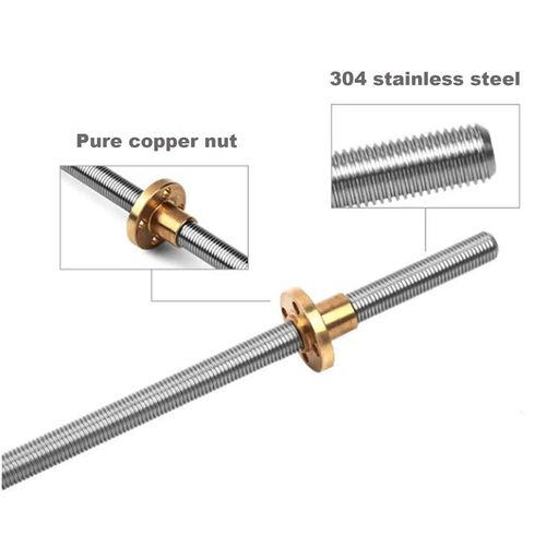 T5 Lead Screw 304 stainless steel Diameter 5mm Thread 8mm Pi