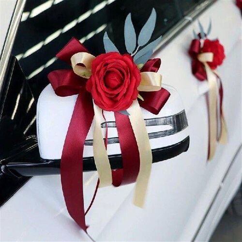 Creative Wedding Car Decoration Door Handles Rearview