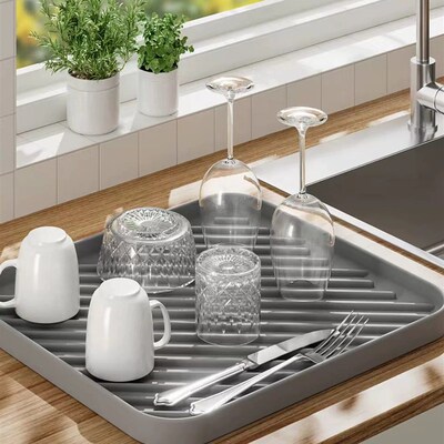 Water ripple silicone drain mat Insulated coaster water