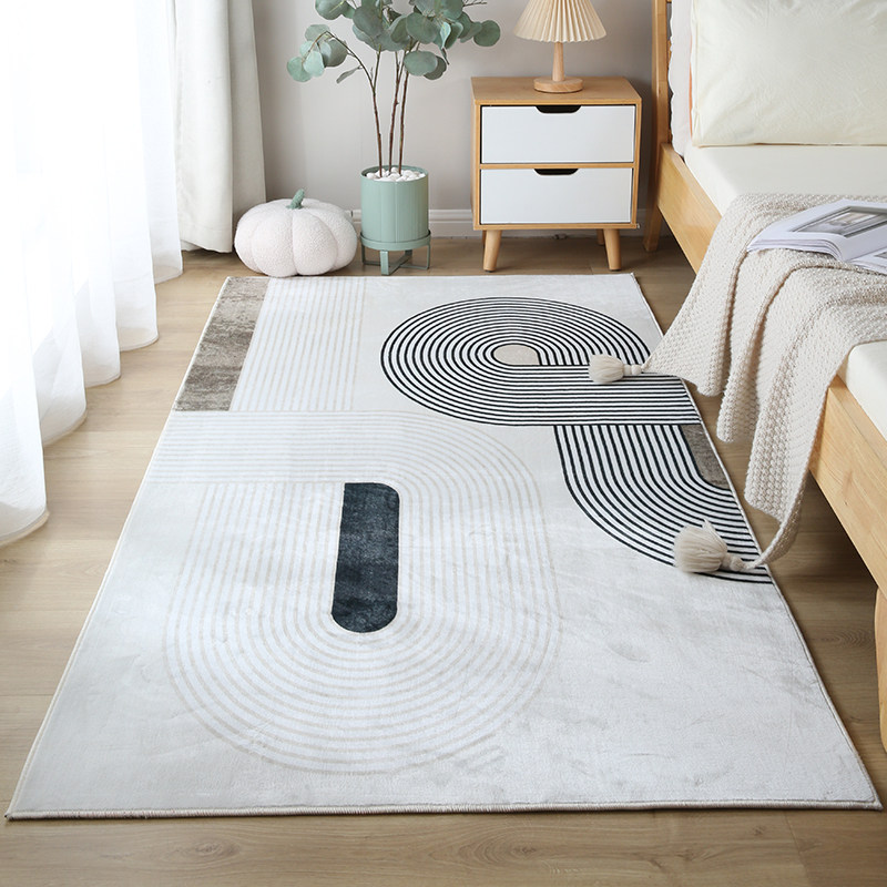 侘寂风高级卧室床边地毯家用房间仿羊绒加厚毛绒垫客厅地毯飘窗垫,居家布艺,床边毯,淘宝优惠券,粉丝福利购,淘宝优惠卷