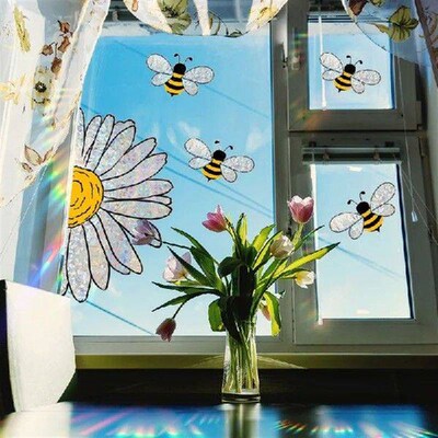Butterfly Sunflower Stickers Rainbow Window Decal
